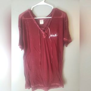Burgundy PINK Victoria's Secret top